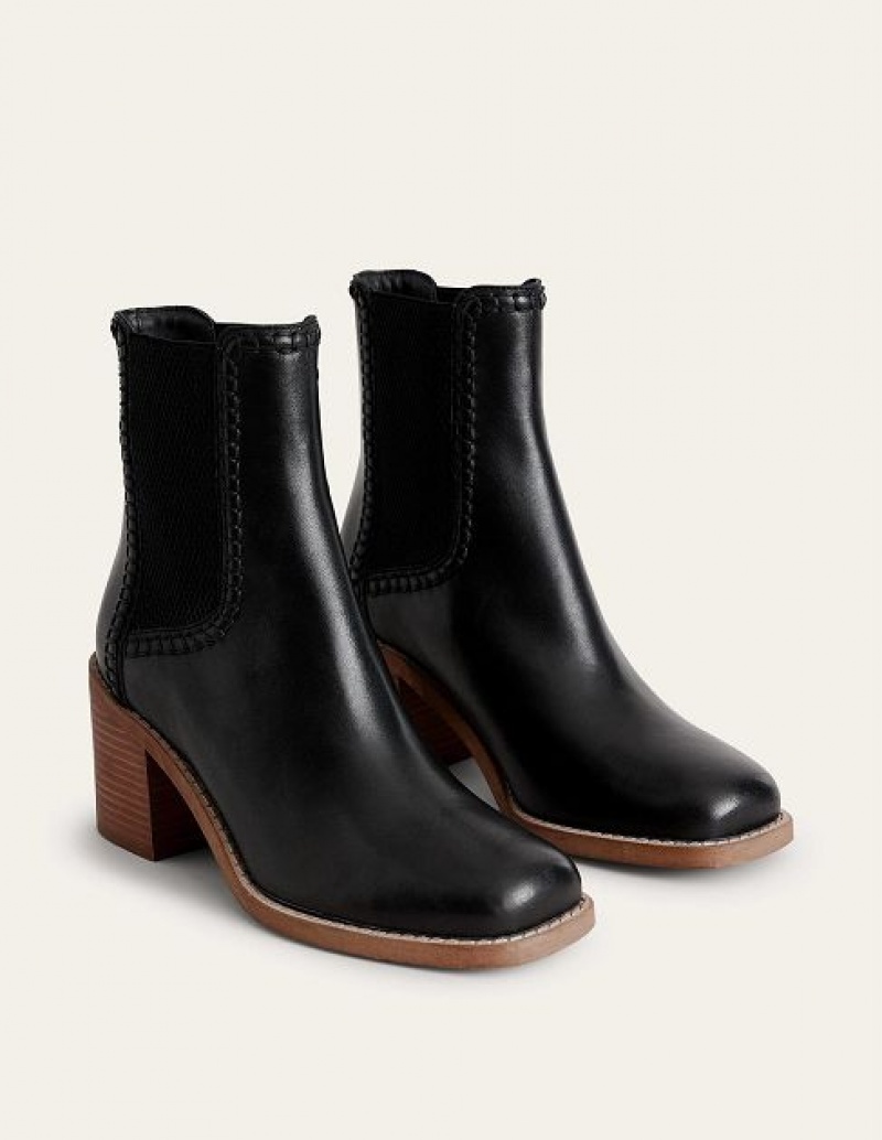 Black Women's Boden Block-heel Chelsea Boots | 58619JRWZ