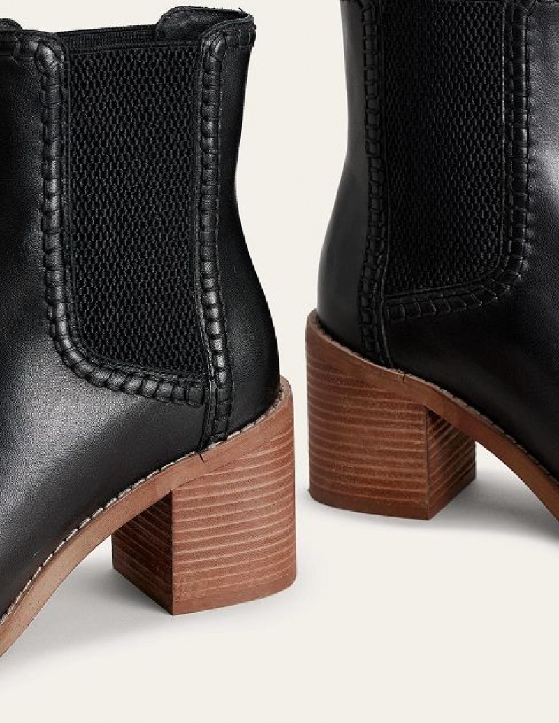 Black Women's Boden Block-heel Chelsea Boots | 58619JRWZ