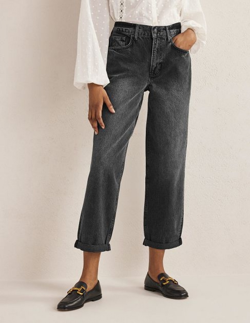 Black Women's Boden Boyfriend Jeans | 09218BFSQ