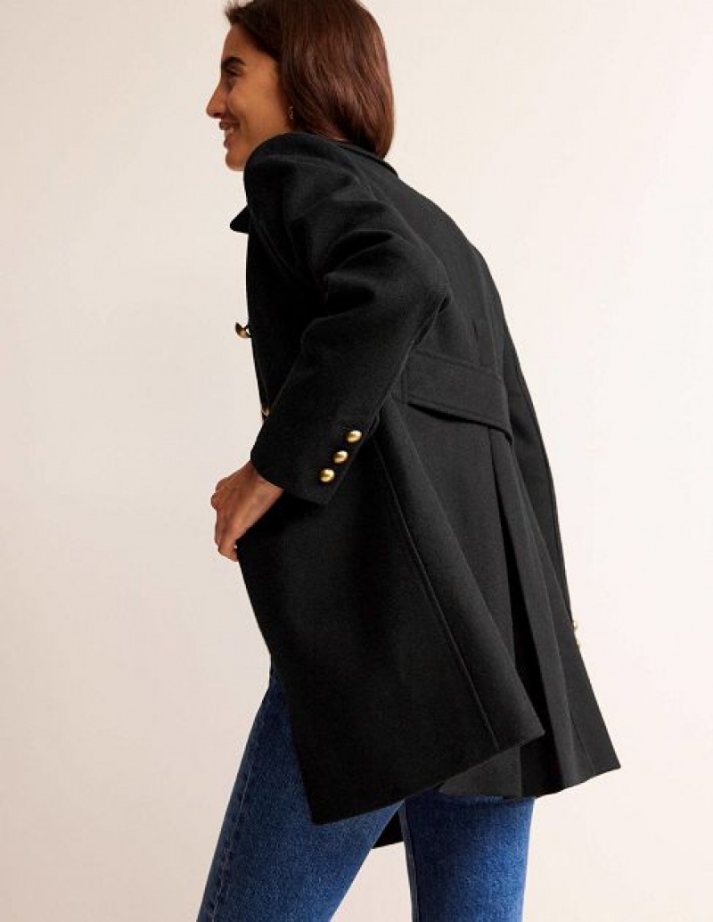 Black Women's Boden Double-breasted Wool Coats | 05342CZMP