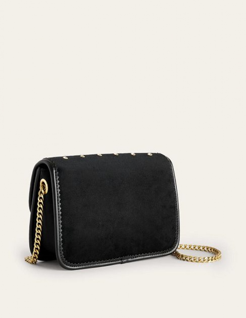 Black Women's Boden Embellished Cross-body Bags | 59201DIVP