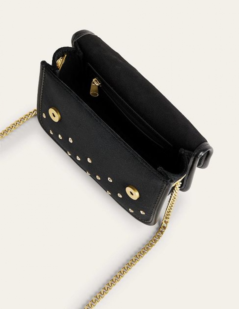 Black Women's Boden Embellished Cross-body Bags | 59201DIVP