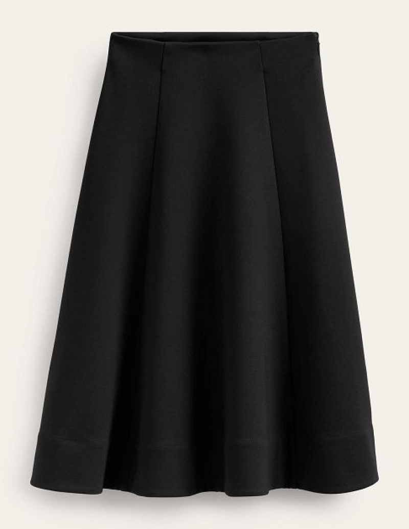 Black Women's Boden Flippy Jersey Skirts | 63294WTOA