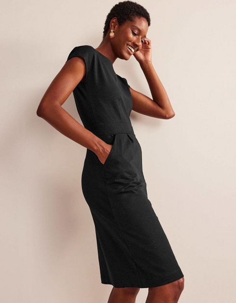 Black Women's Boden Florrie Jersey Dress | 16395WBXM