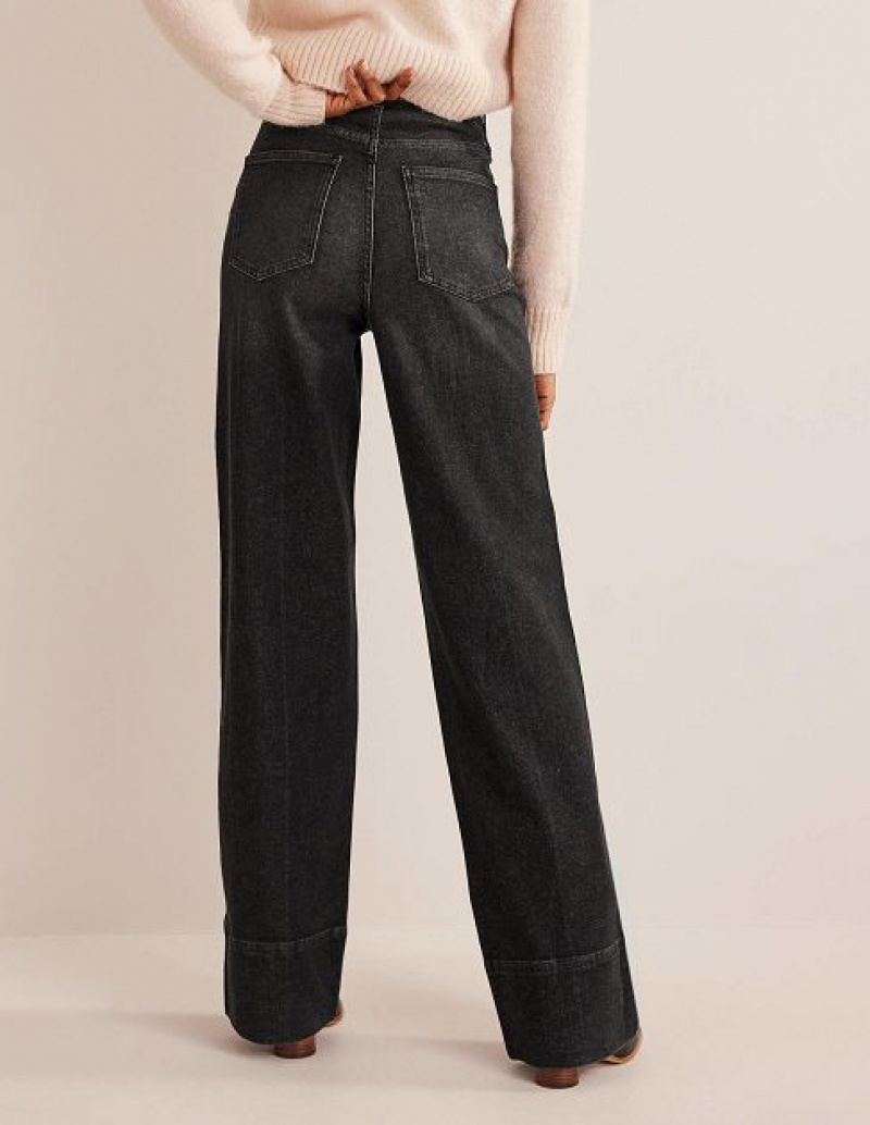 Black Women's Boden Full Length Straight Jeans | 63754UTPJ