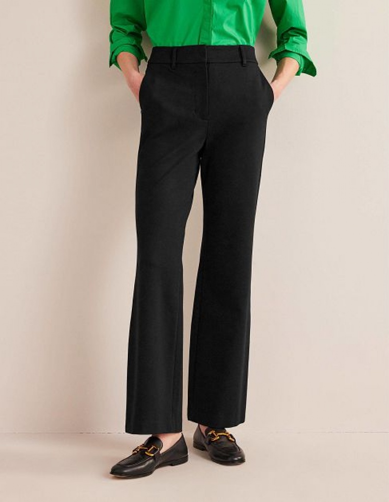 Black Women's Boden Hampshire Flared Pants | 87342FLKR