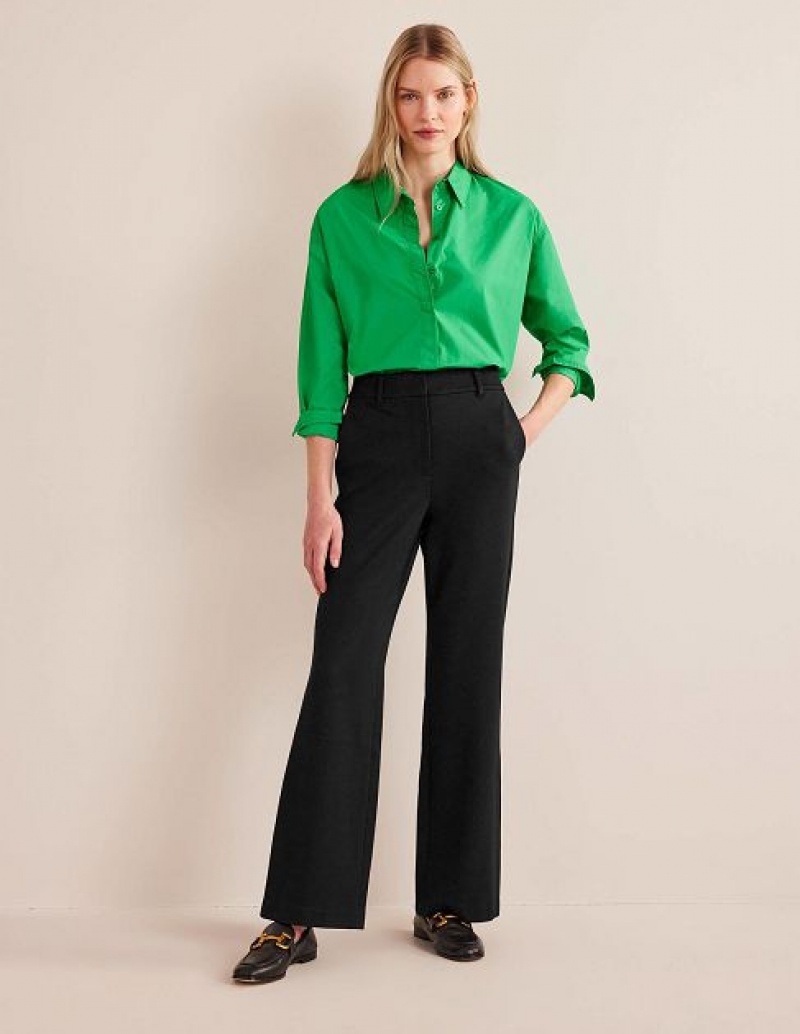 Black Women\'s Boden Hampshire Flared Pants | 87342FLKR