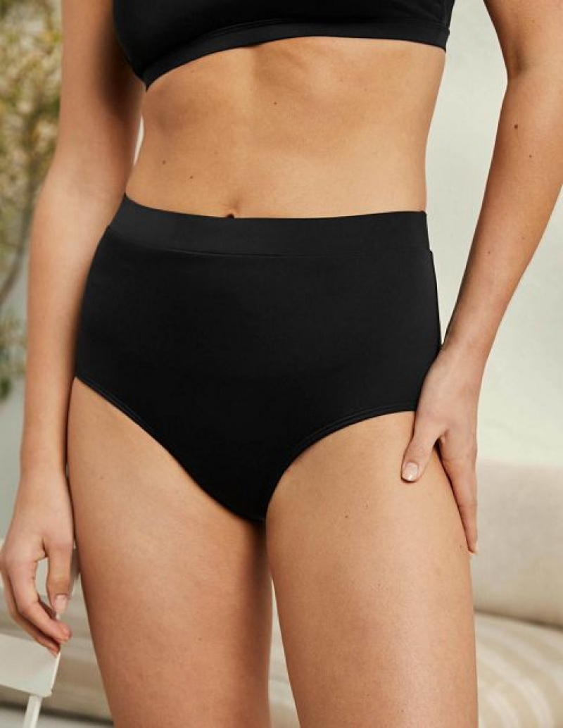 Black Women's Boden High Waisted Bikini Bottoms | 43267CUIE