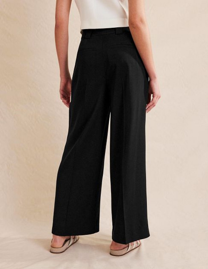 Black Women's Boden Islington Wide Leg Pants | 32681RGUT