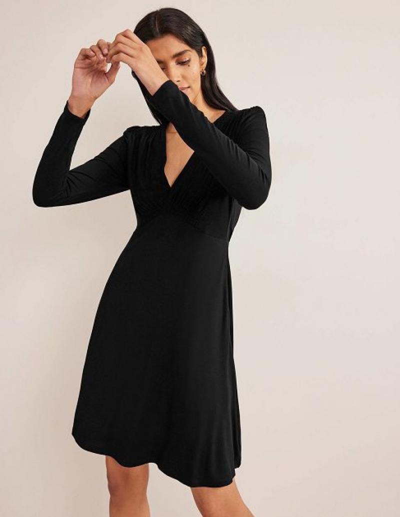 Black Women's Boden Jersey Mini Dress | 72504OPBA