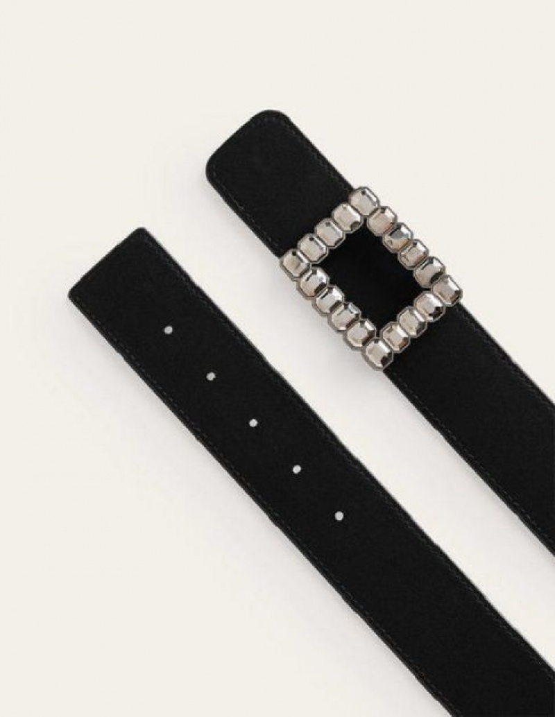 Black Women's Boden Jewel-trim Belt | 72130ZQGI