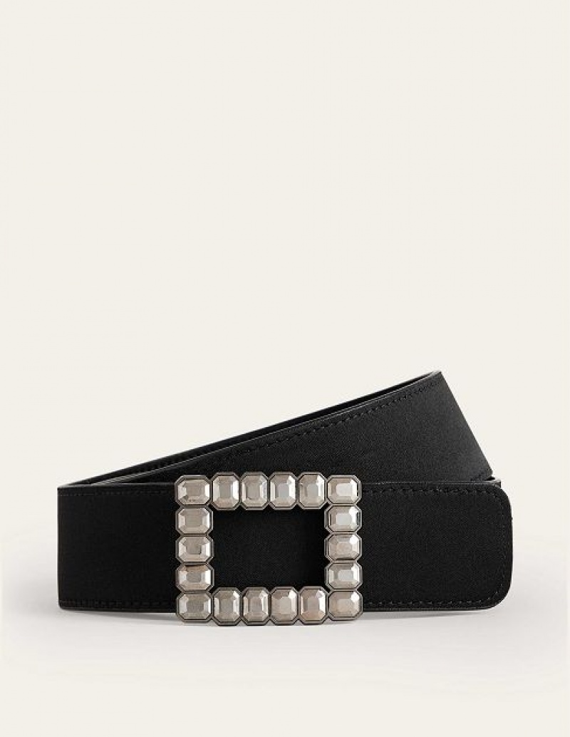 Black Women\'s Boden Jewel-trim Belt | 72130ZQGI