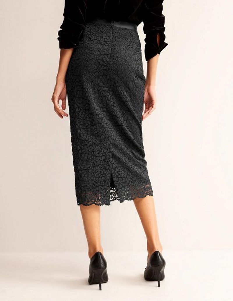 Black Women's Boden Lace Skirts | 30918GSKE