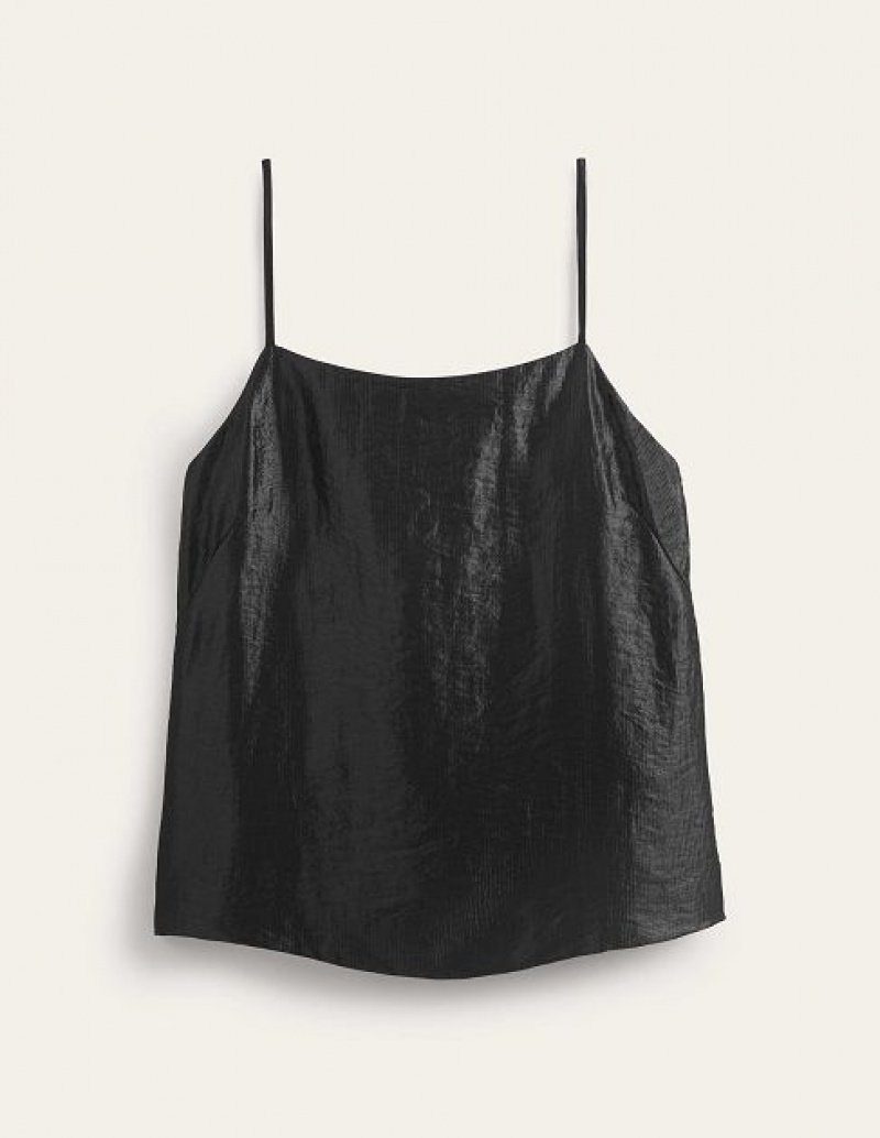 Black Women's Boden Longerline Cami Tops | 69715JKGO