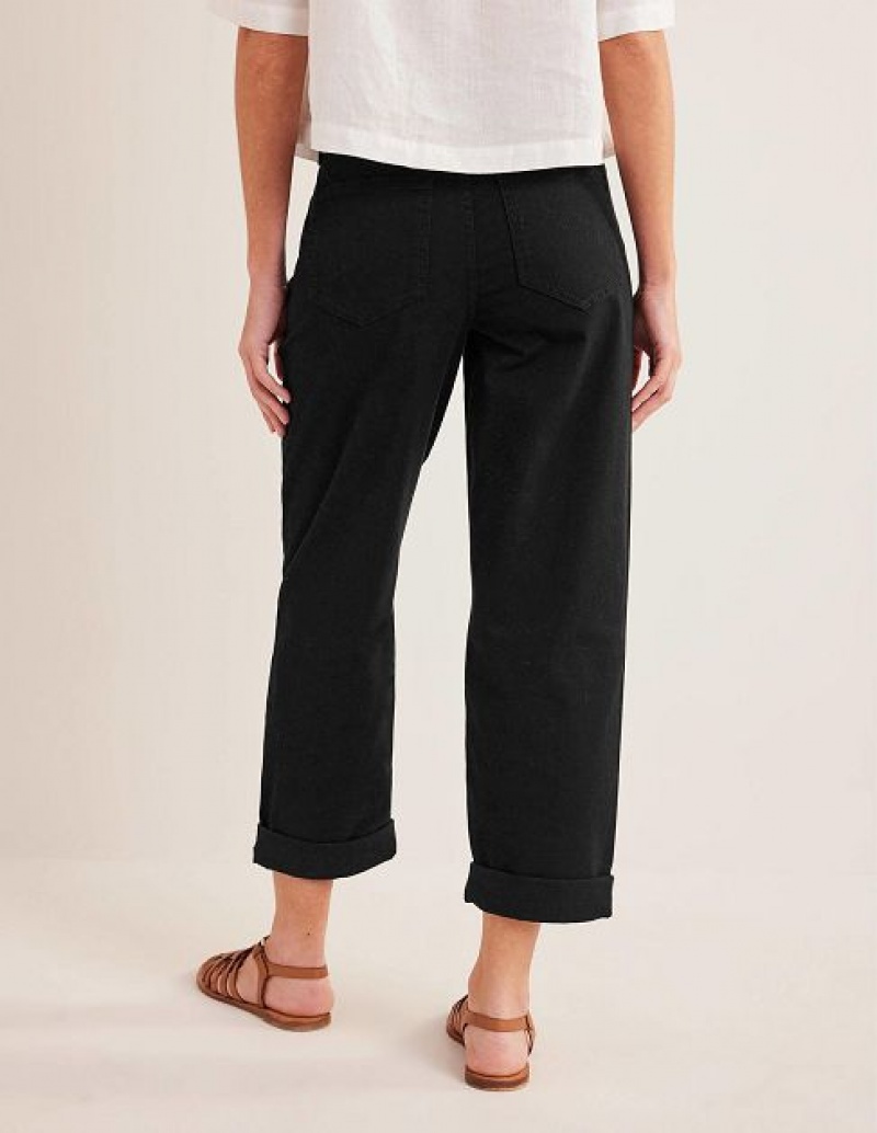 Black Women's Boden Mid Rise Tapered Jeans | 14296CSPH