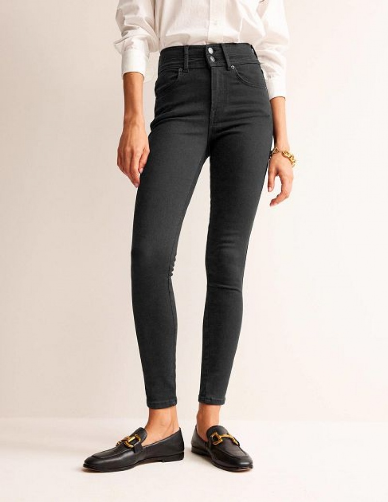 Black Women's Boden Mid-rise Smart Slim Jeans | 73258XAPL