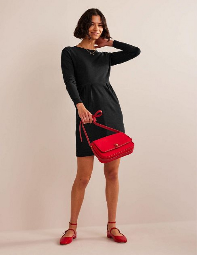 Black Women's Boden Penelope Jersey Dress | 95078OVHD