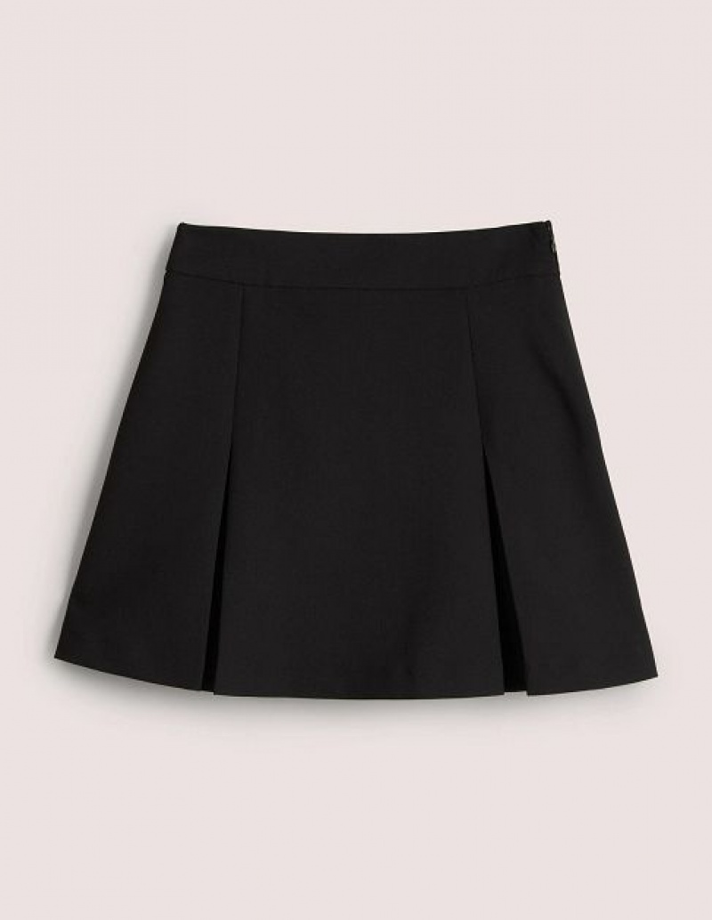 Black Women's Boden Pleated A-line Skirts | 90285LUZO