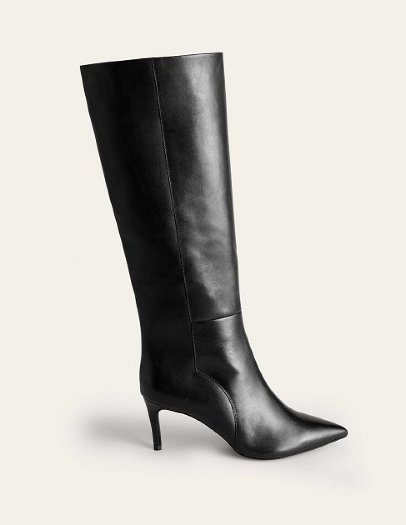 Black Women\'s Boden Pointed-toe Knee-high Boots | 57238TEIO