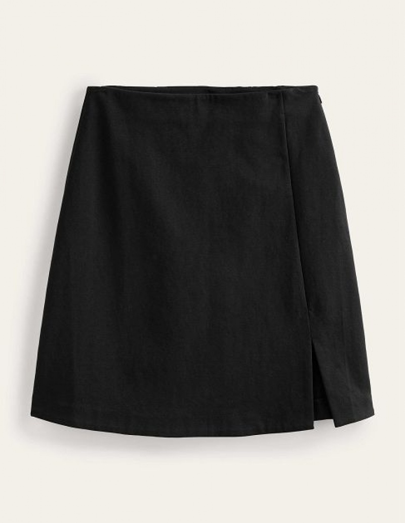 Black Women's Boden Side Split Jersey Skirts | 36984ALRI