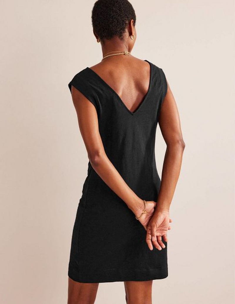 Black Women's Boden Sleeveless Jersey Dress | 49621DTCG