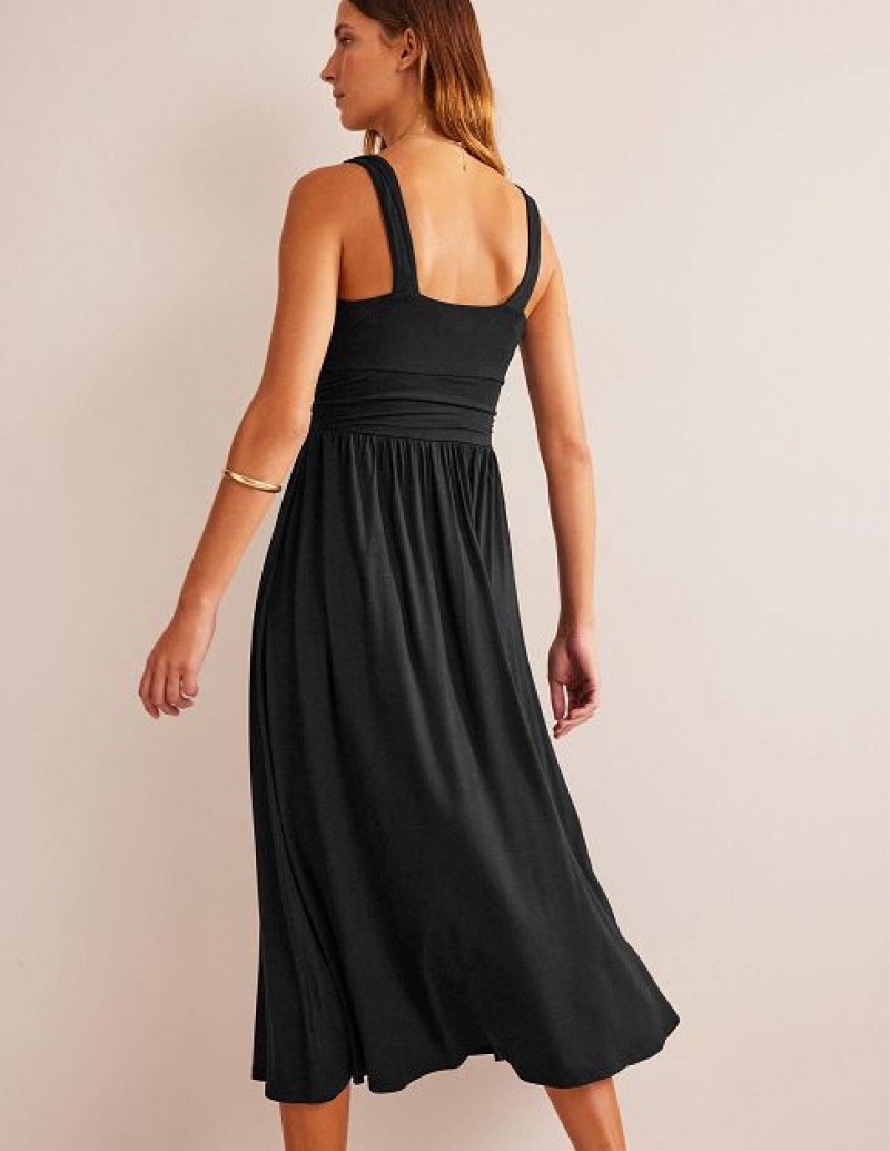 Black Women's Boden Sleeveless Jersey Maxi Dress | 45092BSEL