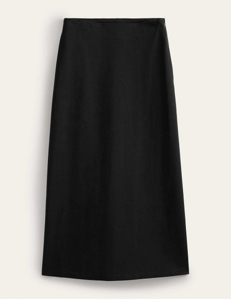 Black Women's Boden Straight Jersey Skirts | 68705CUHT