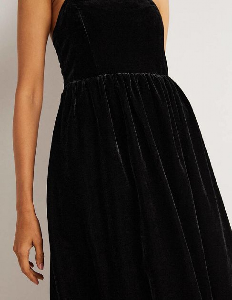 Black Women's Boden Strapless Velvet Dress | 40613BQMO