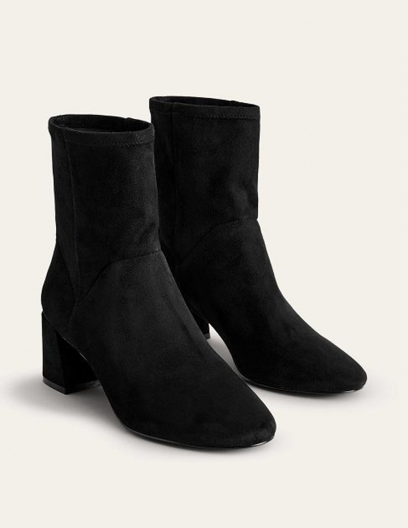 Black Women's Boden Stretch Ankle Boots | 13952MNCL