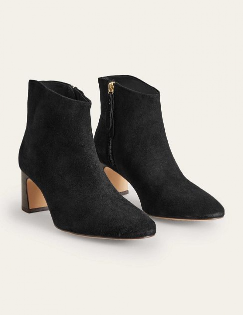 Black Women's Boden Suede Ankle Boots | 34806TJSR