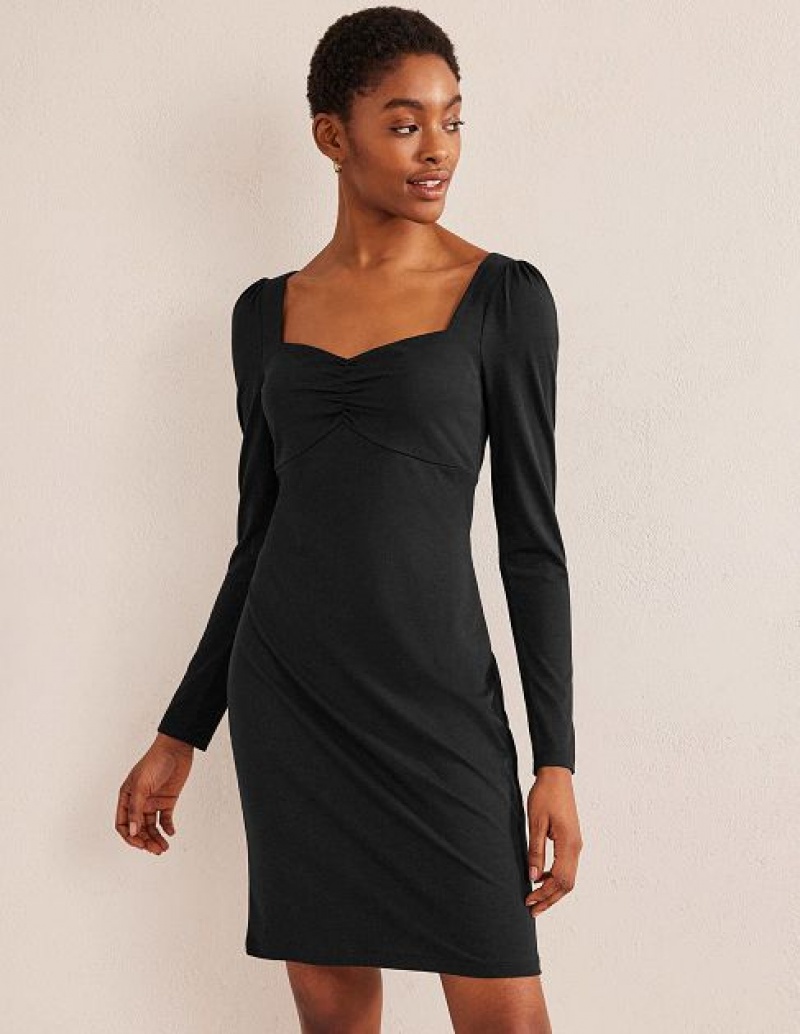 Black Women's Boden Sweetheart Jersey Mini Dress | 82763WIFC