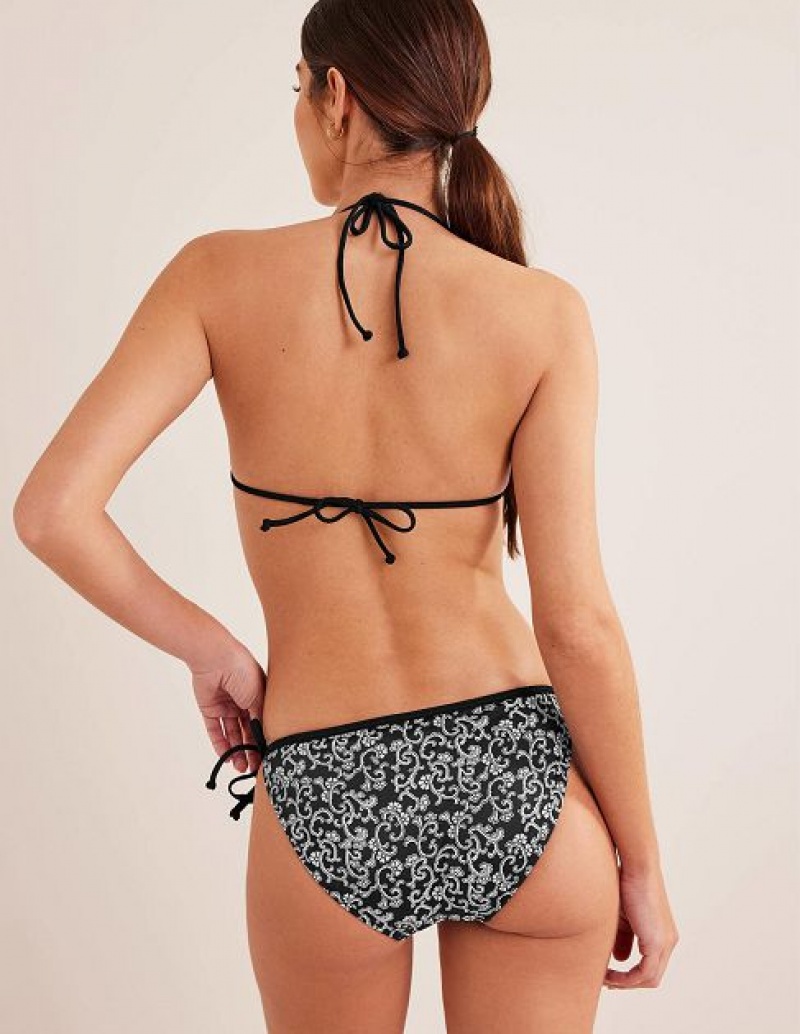 Black Women's Boden Symi String Bikini Tops | 52408IODP