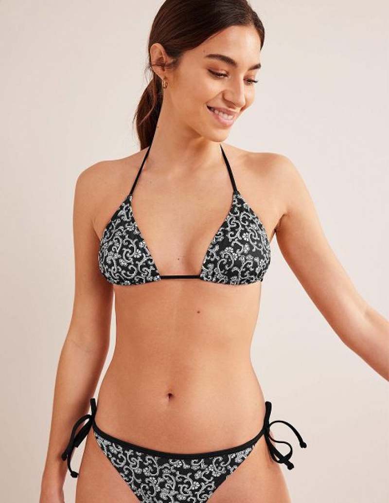 Black Women\'s Boden Symi String Bikini Tops | 52408IODP