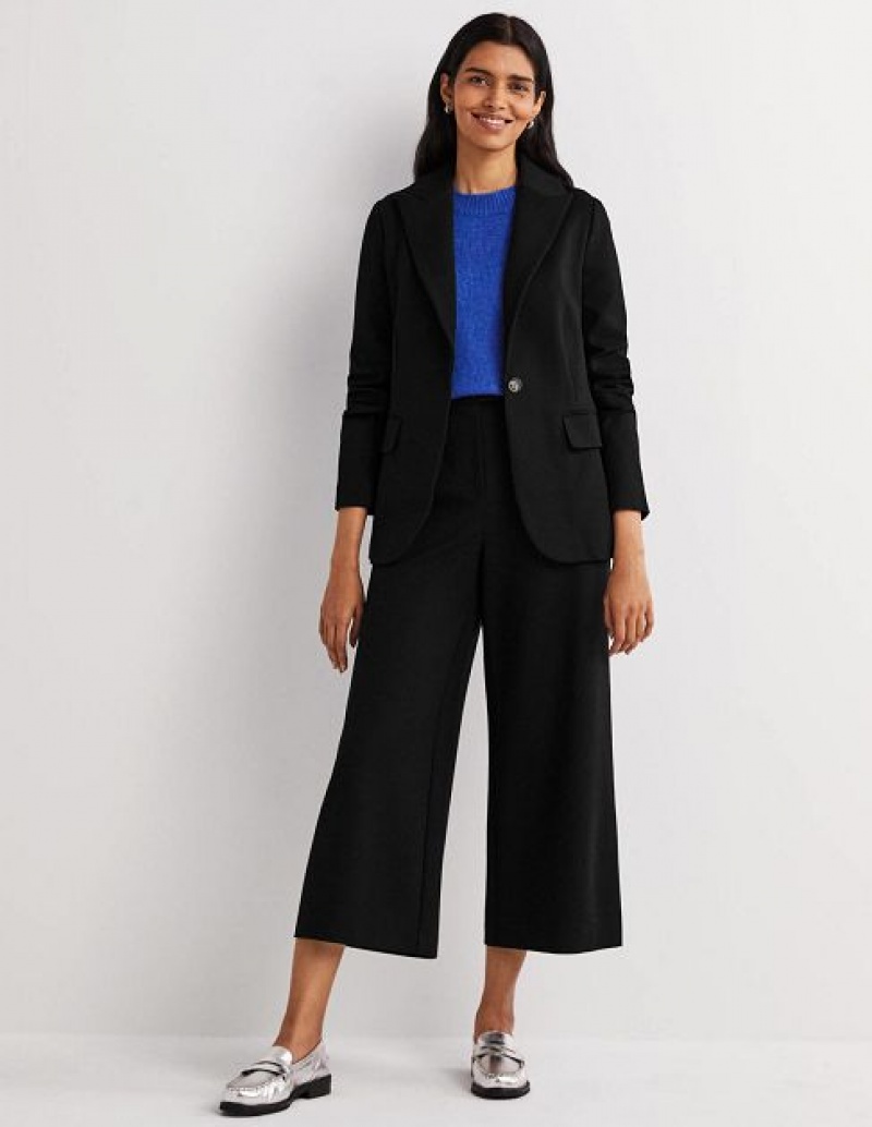 Black Women\'s Boden Tailored Stretch Jersey Blazers | 02548CBLT