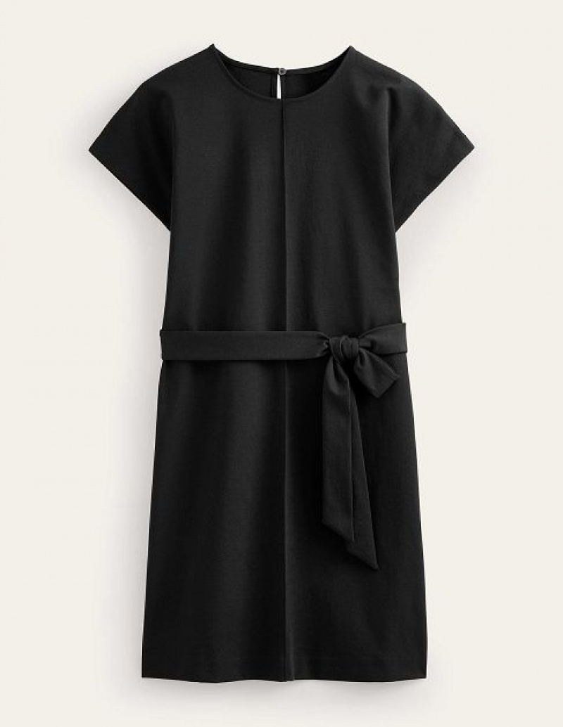 Black Women's Boden Tara Jersey Shirt Dress | 97840UKSP