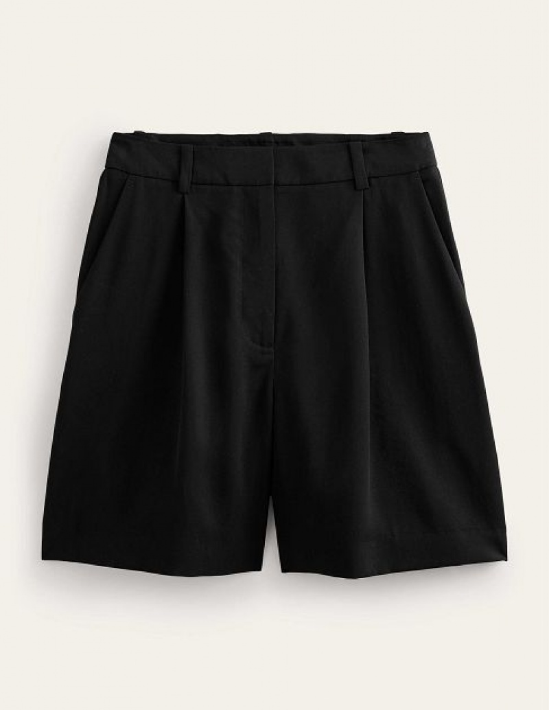 Black Women's Boden Tencel Relaxed Shorts | 38251TFED