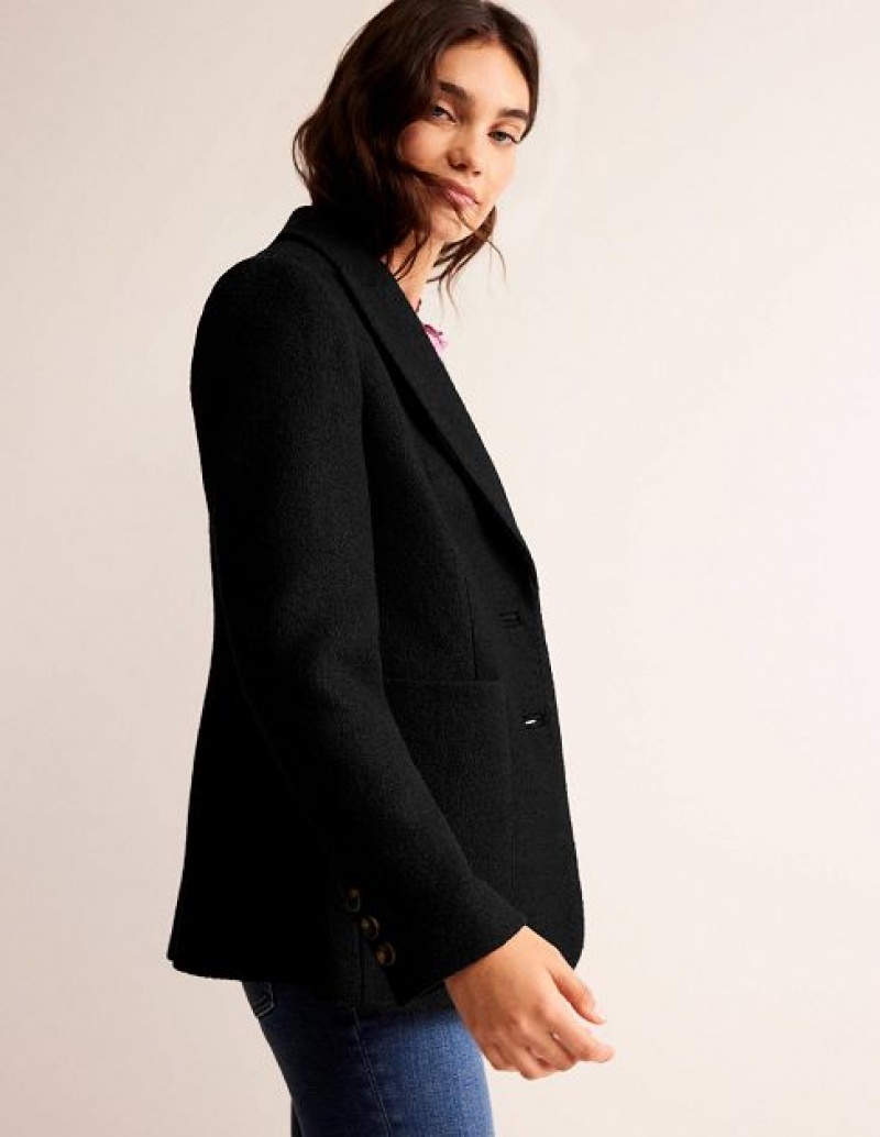 Black Women's Boden The Marylebone Textured Blazers | 10738FEBU