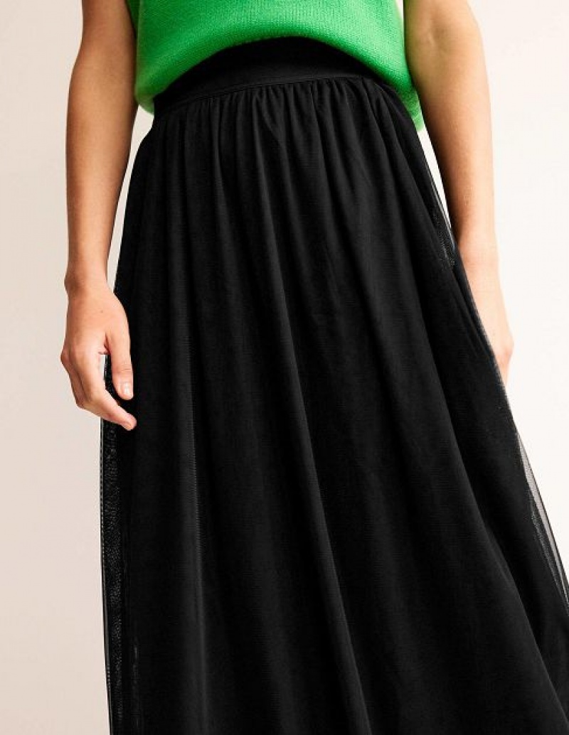 Black Women's Boden Tulle Full Skirts | 50713EKLY