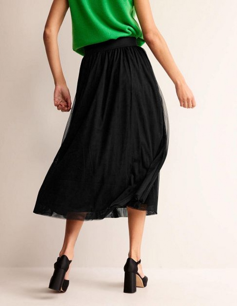 Black Women's Boden Tulle Full Skirts | 50713EKLY