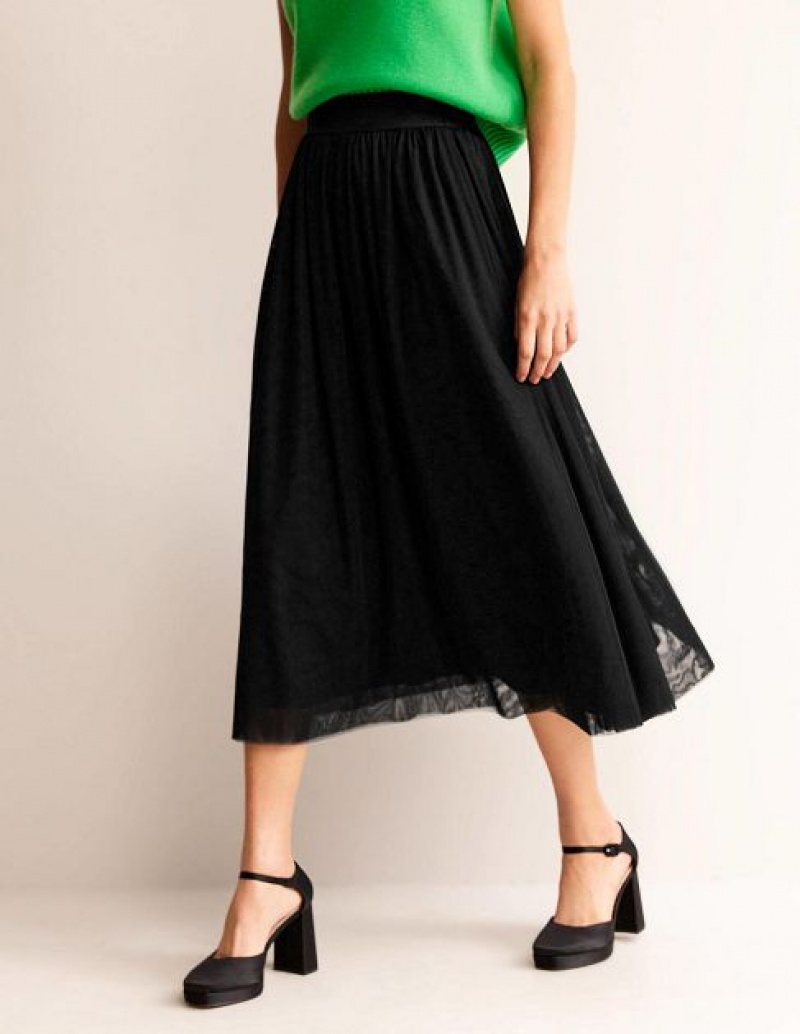 Black Women's Boden Tulle Full Skirts | 50713EKLY