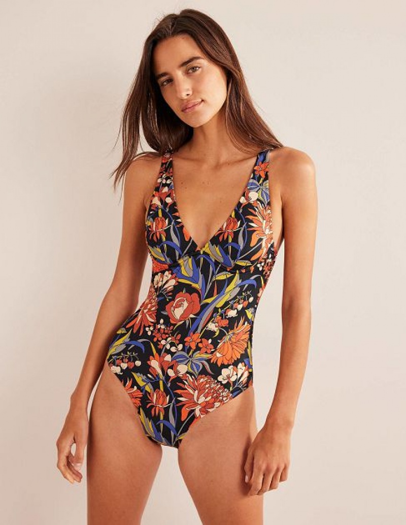 Black Women's Boden Voop Cup-size Swimsuits | 86023AKMW