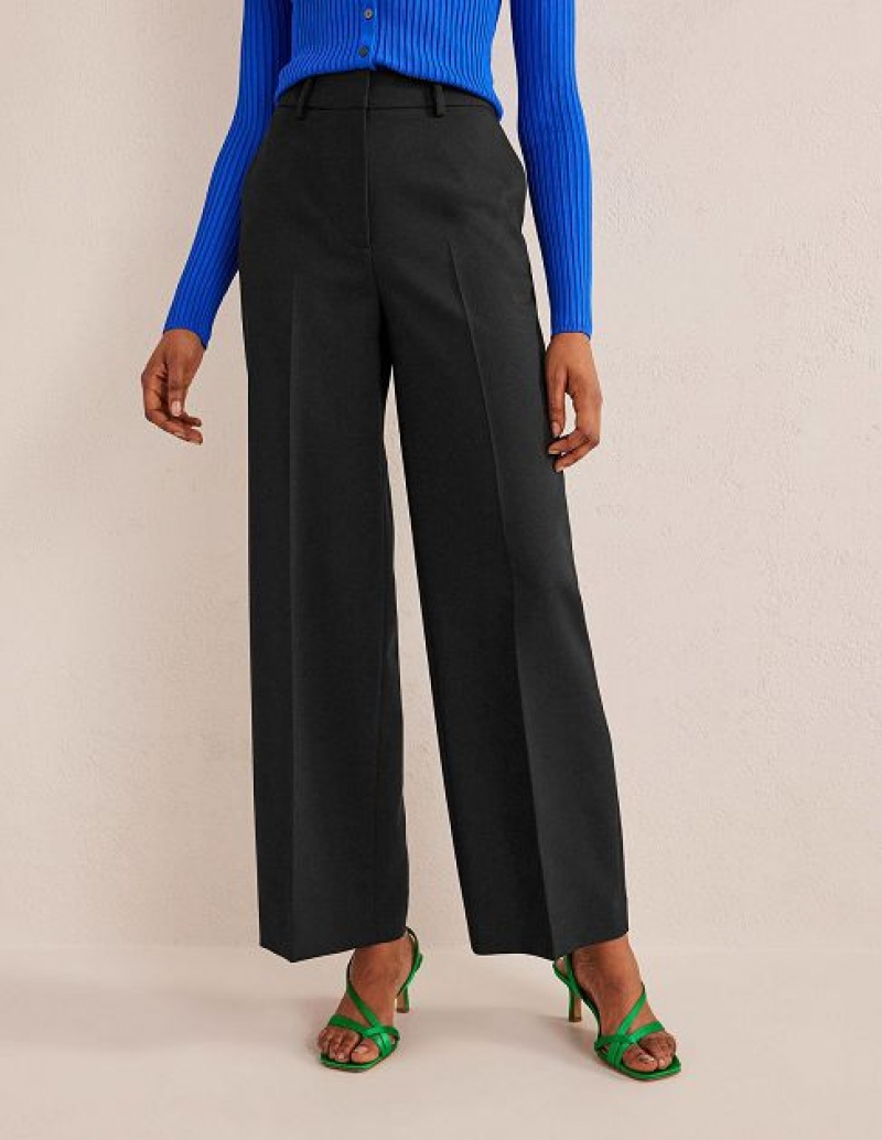 Black Women's Boden Wesbourne Wide Leg Pants | 93287LHAX