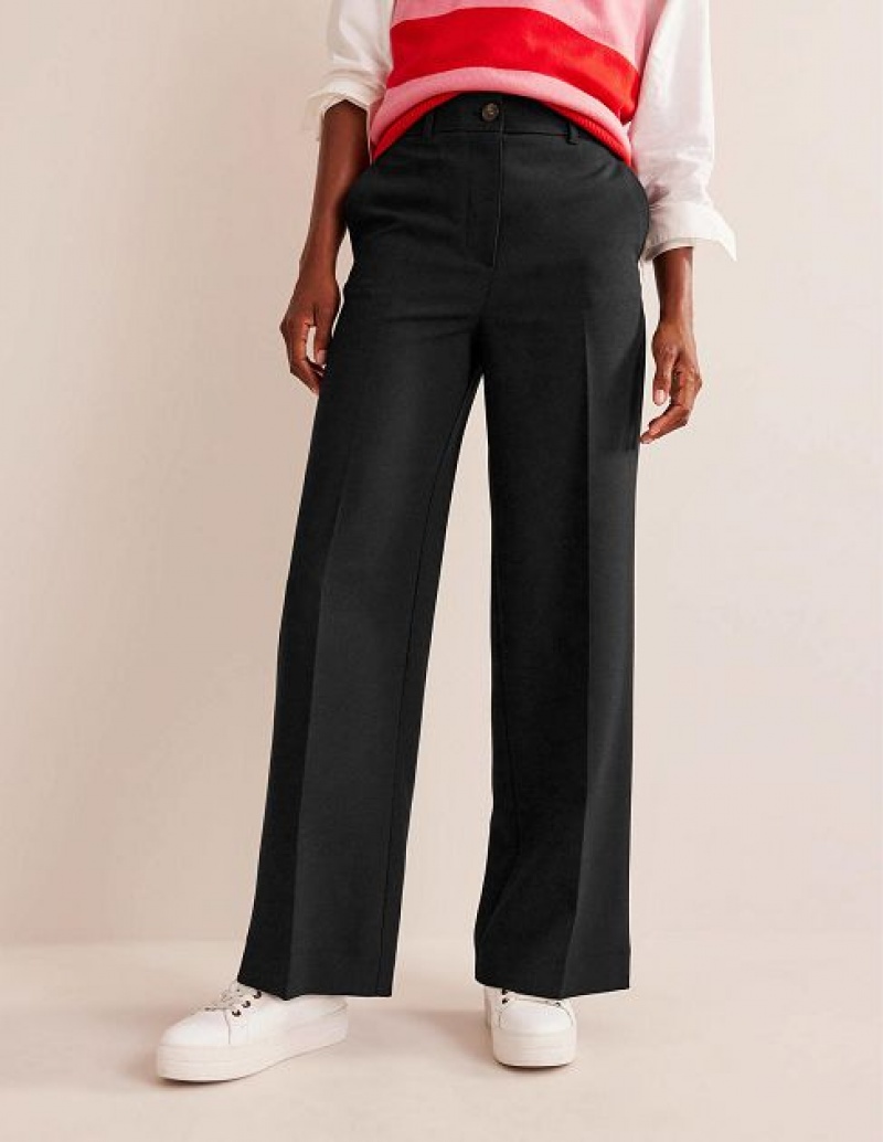 Black Women's Boden Westbourne Wide-leg Pants | 65938TBMP