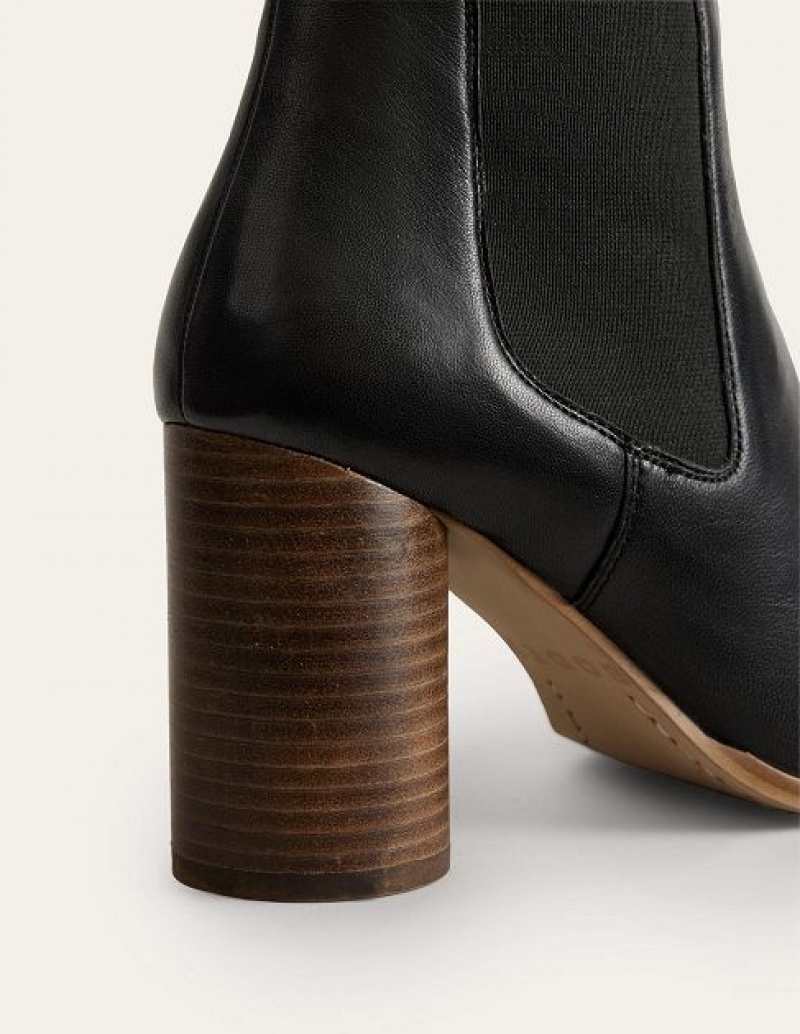 Black / Brown Women's Boden Heeled Chelsea Boots | 09815KHNF