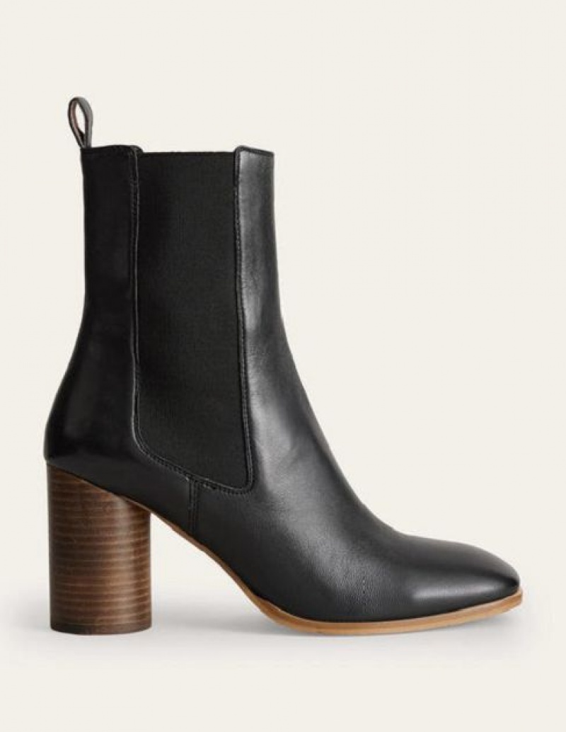 Black / Brown Women's Boden Heeled Chelsea Boots | 09815KHNF