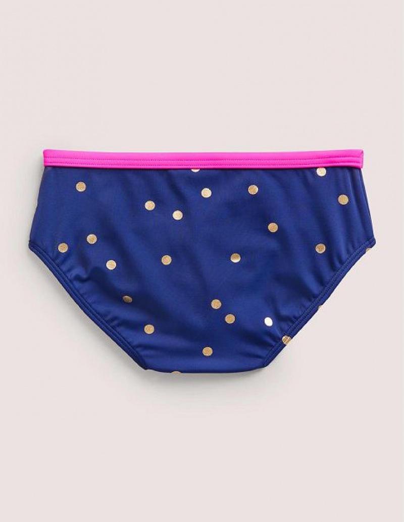 Blue Gold Kids' Boden Patterned Bikini Bottoms | 90582DNZE