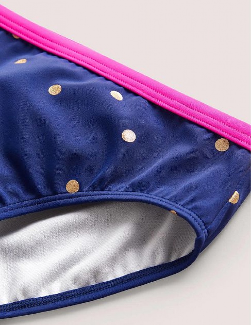 Blue Gold Kids' Boden Patterned Bikini Bottoms | 90582DNZE