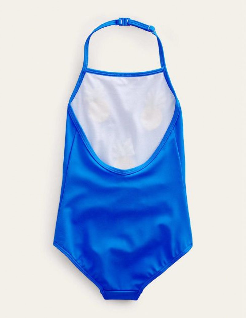 Blue Kids' Boden Appliqué Fruit Swimsuit | 19348UNDX