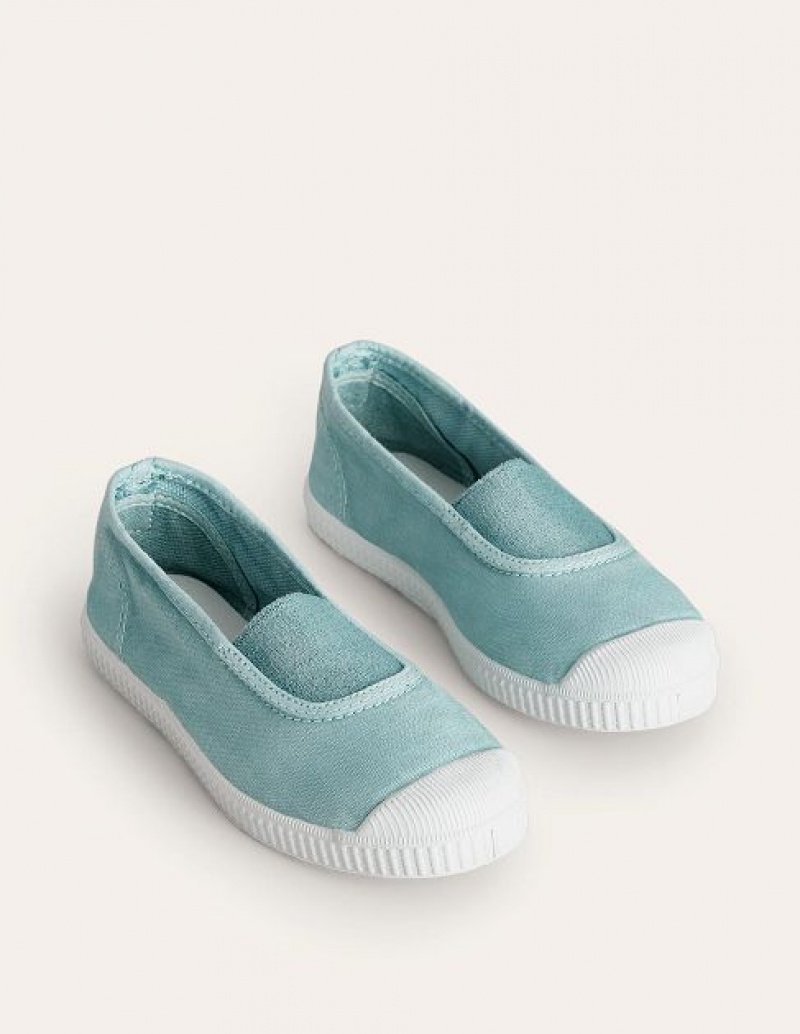 Blue Kids' Boden Canvas Sneakers | 36094XNLJ