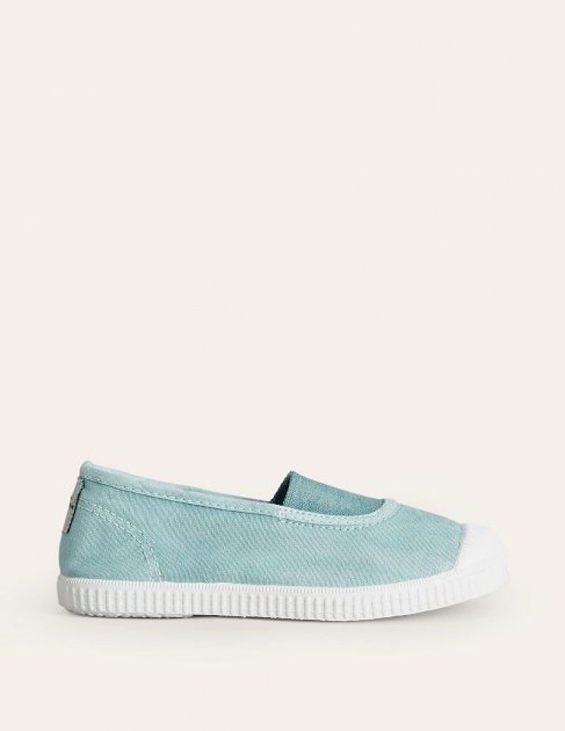 Blue Kids\' Boden Canvas Sneakers | 36094XNLJ